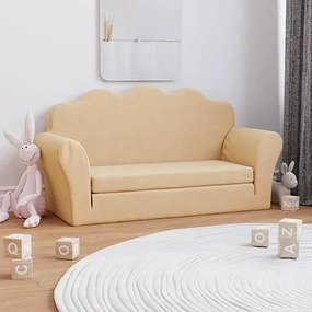 Kremowa 2-osobowa sofa dziecięca - Gretter 3X