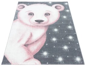 Dywan dziecięcy Bambi Miś różowy 160 cm x 230
