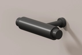 Szafa Lorini 150 cm z półkami - kaszmir / czarne uchwyty T-bar