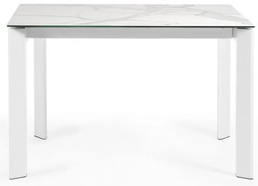 Rozkładany stół z dodatkowym blatem z blatem w dekorze marmuru 80x120 cm Axis – Kave Home