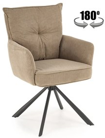 Krzesło tapicerowane K528 cappuccino obracane HALMAR