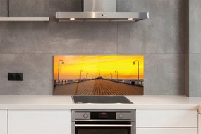 Panel Szklany Zachód Słońca nad Molo