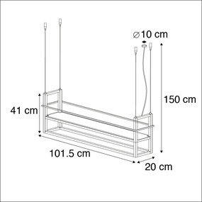Inteligentny Plafon / Lampy sufitowe czarny z WiFi A60 - Cage Rack Nowoczesny Oswietlenie wewnetrzne