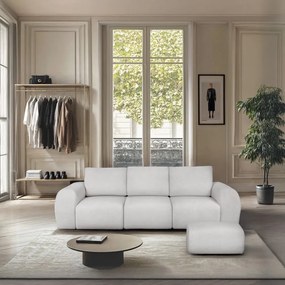 Jasnoszara sofa z materiału bouclé 287 cm Mirel – Rodier