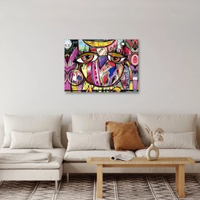 Obraz - Street art - sowa (70x50 cm)