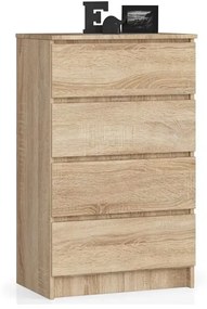 Skandynawska Komoda Do Sypialni Dąb Sonoma P5-H38