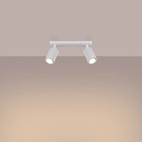 Lampa sufitowa minimalistyczny Gloow, aluminium - 2 źródło światła 3000K - L.30 x H.16.5 cm - biały