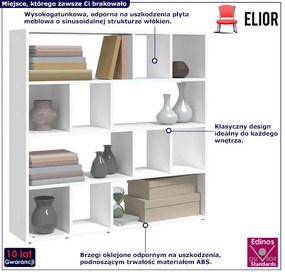 Biały otwarty regał na książki A7-T25