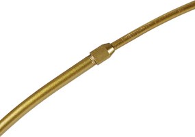 Nowoczesna lampa łukowa mosiądz z białym kloszem - Arc Basic