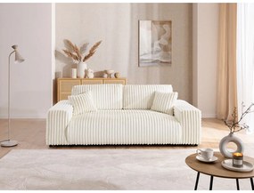 Kremowa sztruksowa sofa 213 cm Justin – Ropez
