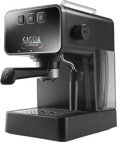 Manualny ekspres do espresso Gaggia Espresso Evolution czarny - 1,2L, PID, preinfuzja, ergonomiczny uchwyt filtra, filtr ze stali nierdzewnej i system POD