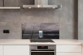 Szkło do Kuchni na Ścianę Drzwi na Granicy Morza i Nieba