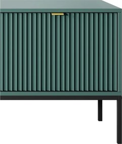 NAYA Szafka RTV 154 zielona (LABRADOR) | czarny stelaż