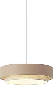 Nowoczesna lampa wisząca beżowa z naturalnym kolorem 50 cm 3-źródła światła - Drum Duo