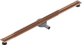 Mexen Flat 360° Slim odpływ liniowy obrotowy 140 cm, różowe złoto - 1641140