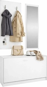 Biały minimalistyczny zestaw do przedpokoju R7-D77