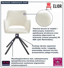 Kremowe krzesło obrotowe  F3-P76