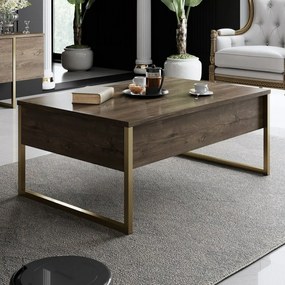 Stolik konferencyjny Luxe Walnut and Gold