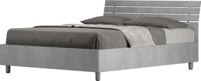Łóżko wyposażone w stelaż z listwami 140x200 Nachylony zagłówek z listwami cementu Ankel