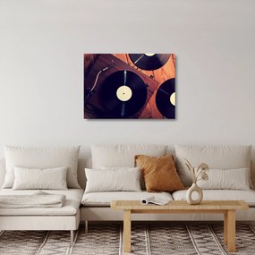 Obraz na szkle płyt gramofonowych (70x50 cm)