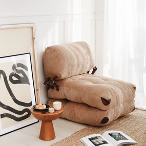 Fotel Fold Kadife Camel