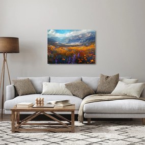 Obraz na szkle - Malowany górski krajobraz II. (70x50 cm)