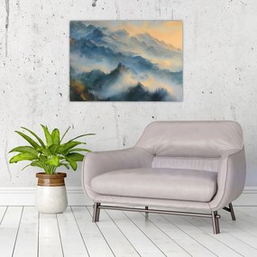Obraz - Malowany górski krajobraz (70x50 cm)