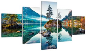 Obraz - Jezioro Hintersee, Alpy Bawarskie, Austria (125x70 cm)