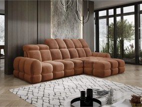 Narożnik TOLLO MINI S Prawostronny Elektryczna regulacja Salvador 08 kolor Pomarańczowy WERSAL