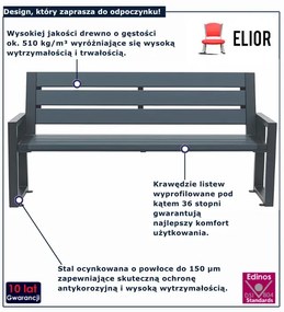 Ławka szara ogrodowa A1-L00