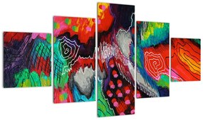Abstrakcyjny obraz - kolory (125x70 cm)