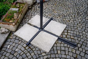 Parasol ogrodowy SOLASI 250x250 cm, grafitowy