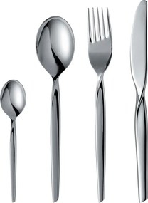 Sztućce ze stali nierdzewnej w kolorze srebra 16 szt. Twist – Gense