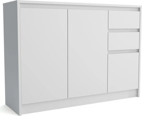 Komoda ASTORRE - Biały / 113 cm / 2 szuflady