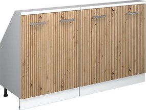 Szafka kuchenna na dach skośny dąb rzemieślniczy 140x46x81.6 r-line