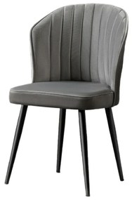 Zestaw krzeseł do jadalni Rubi Grey and Black, 4 szt.