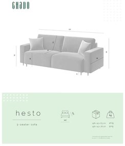 Ciemnoniebieska rozkładana sofa 237 cm Hesto – Ghado