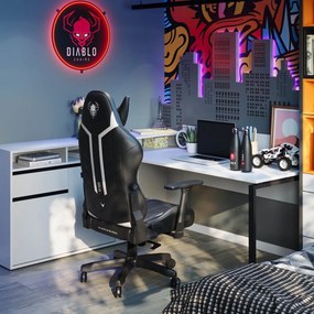 Lampka gamingowa ścienna Diablo - neon LED 54 cm