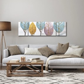 Obraz - Designowe drzewa (170x50 cm)