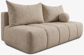 Sofa z Funkcją Spania SARIA Beżowa Szenil Nowoczesna