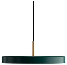 Ciemnozielona lampa wisząca LED z metalowym kloszem ø 31 cm Asteria Mini – UMAGE