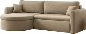 Uniwersalny narożnik Verona L z funkcją spania, do salonu, beżowy