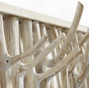 Wieszaki ścienne z litego drewna tekowego w naturalnym kolorze zestaw 3 szt. 60 cm Muntfre – Kave Home