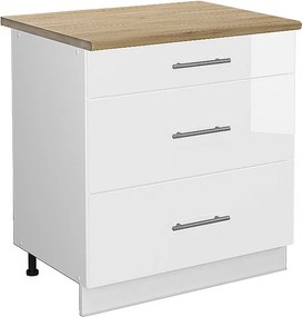 Szafka dolna do kuchni biały wysoki połysk 80x60x82 fame-line