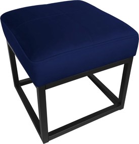 Pufa MAX tkanina Welur loft ławka podnóżek metal : Kolor Stelaża - Czarny , Kolor tkaniny - VELVET - MG16, Typ tkaniny - Velvet