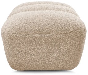 Beżowy podnóżek z materiału bouclé Hippolyte – Bobochic Paris