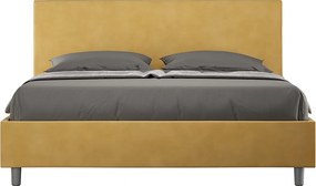 Łóżko wyposażone w stelaż z listwami tapicerowane 160x210 microfibra Okra Adele