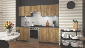 Zestaw Mebli Kuchennych 240 antracyt/dąb craft DARIA 240 kuchnia