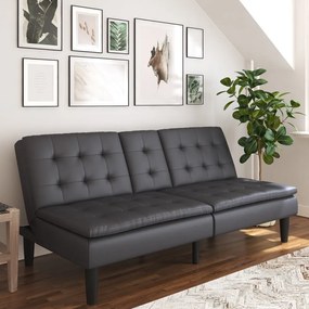 Szara rozkładana sofa z imitacji skóry 191 cm Maine – Støraa
