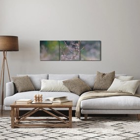 Obraz - Szczegół trawy (z zegarem) (90x30 cm)